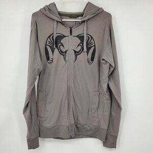 KUIU Gray Hoodie with Black Ram Design